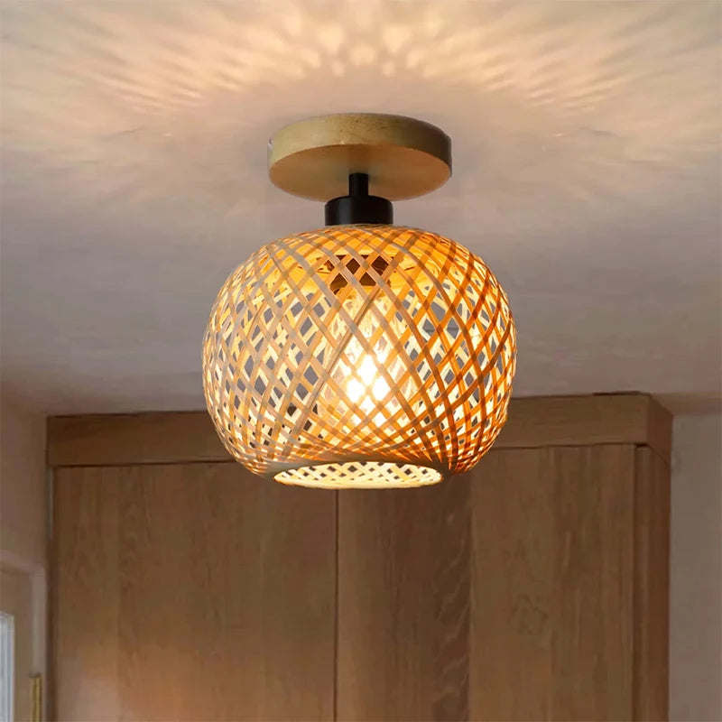 Luminária Pendente de Bambu Artesanal para Ambientes Aconchegantes