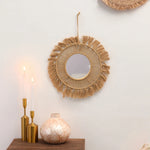 Carregue a imagem na visualização da galeria, Espelho Redondo Boho Macramê para Decoração de Interiores
