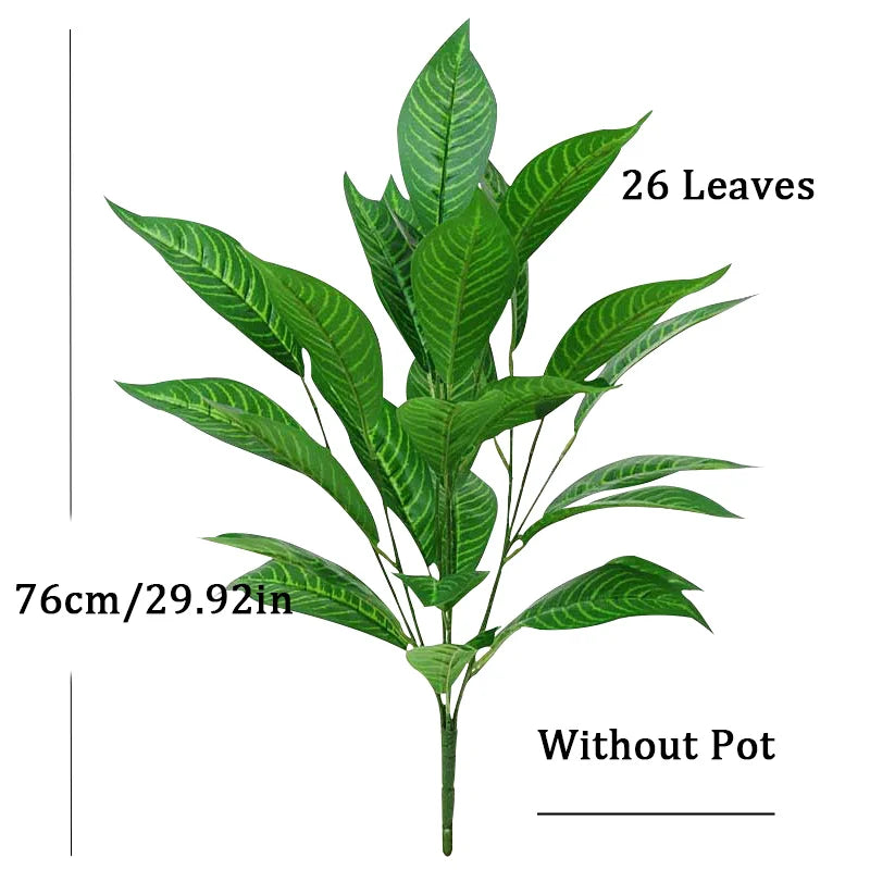 Folhagem Artificial de Magnólia 76cm para Decoração Interna e Externa