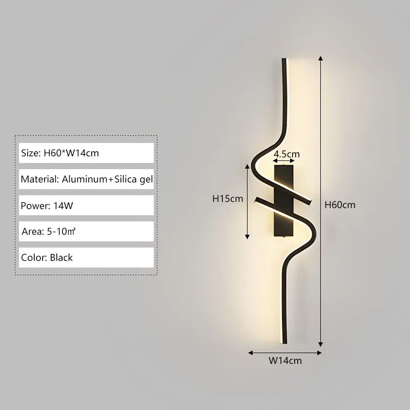 Luminária de Parede LED Moderna com Iluminação Dupla