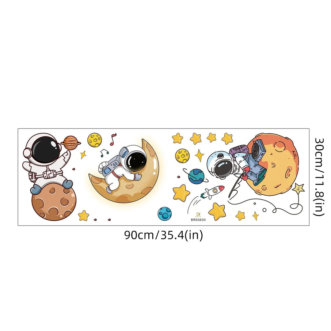 Adesivos de Parede Infantis Astronauta e Planetas - Decoração Criativa