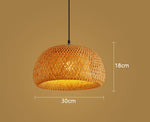 Carregue a imagem na visualização da galeria, Luminária Pendente de Bambu Artesanal E27 para Decoração
