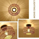 Carregue a imagem na visualização da galeria, Lustre de Bambu Natural - Elegância Artesanal para Sua Casa
