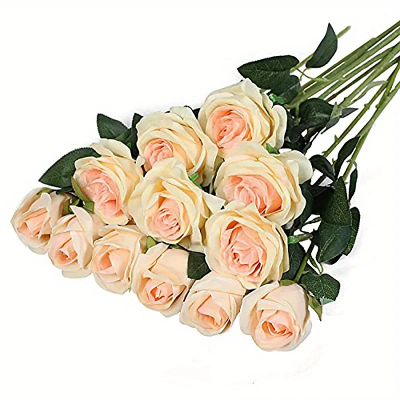 Buquê Realista de Rosas Artificiais para Decoração e Eventos