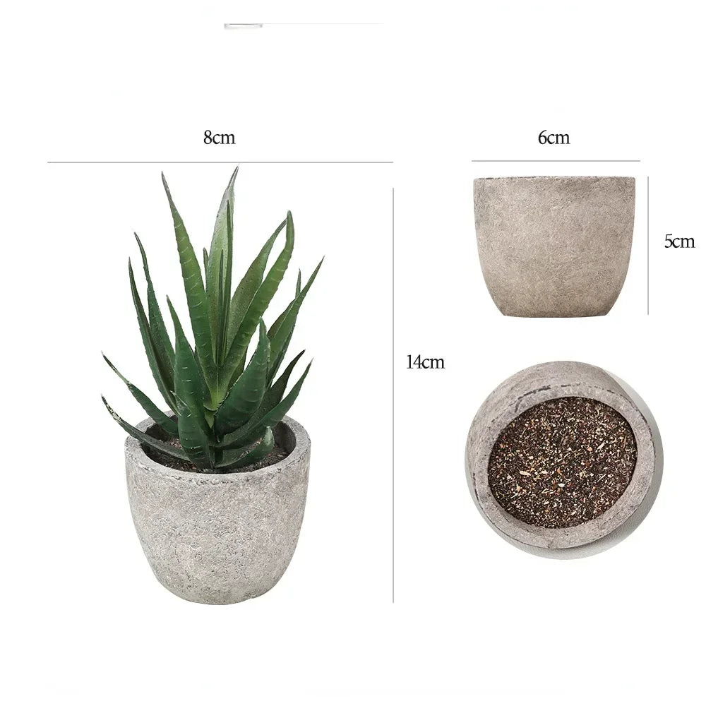 Decoração Elegante com Mini Plantas Artificiais em Vaso