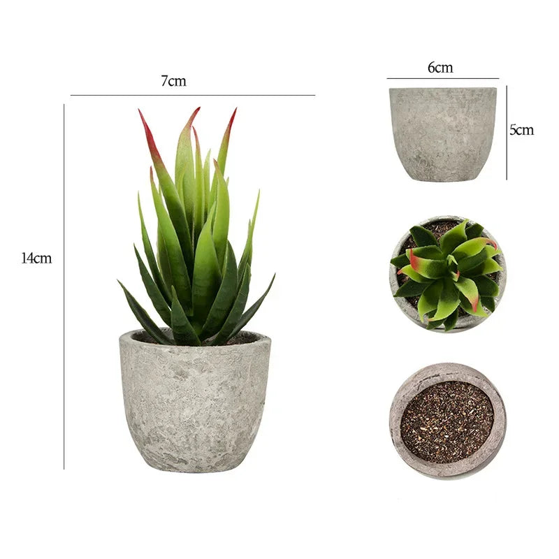 Decoração Elegante com Mini Plantas Artificiais em Vaso