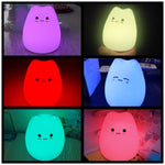 Carregue a imagem na visualização da galeria, Luz Noturna Gato com Toque: Proteção Visual e Cores Vibrantes
