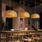 Carregue a imagem na visualização da galeria, Luminária Pendente de Bambu Artesanal E27 para Decoração
