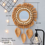 Carregue a imagem na visualização da galeria, Espelho Redondo Boho Macramê para Decoração de Interiores
