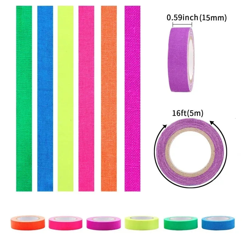 Fita Fluorescente Autoadesiva para Decoração Criativa