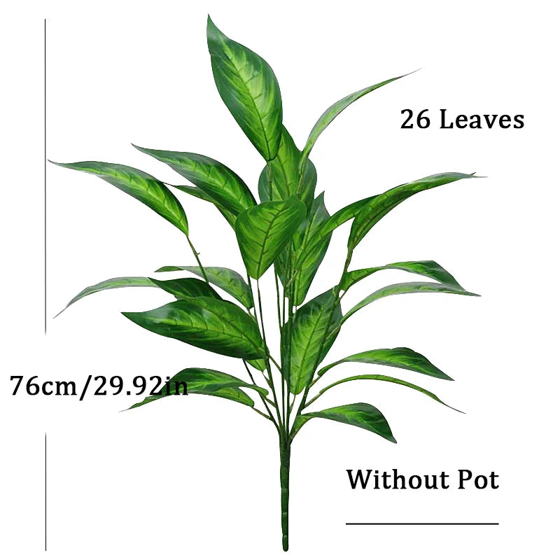 Folhagem Artificial de Magnólia 76cm para Decoração Interna e Externa