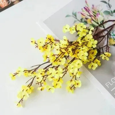 Flor de Cerejeira Artificial Rosa Branco - Beleza Atemporal para Sua Decoração