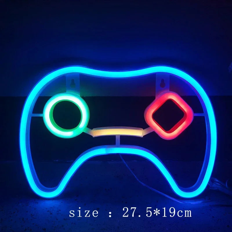 Letreiro Neon Gamer LED com Alimentação USB para Decoração Loja Salve Decor