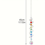 Carregue a imagem na visualização da galeria, Decoração Espiral Arco-Íris com Cristal Suncatcher
