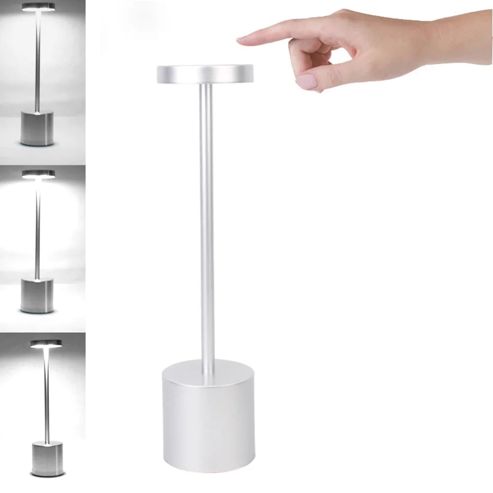 Luminária de Mesa LED Recarregável com Controle de Toque