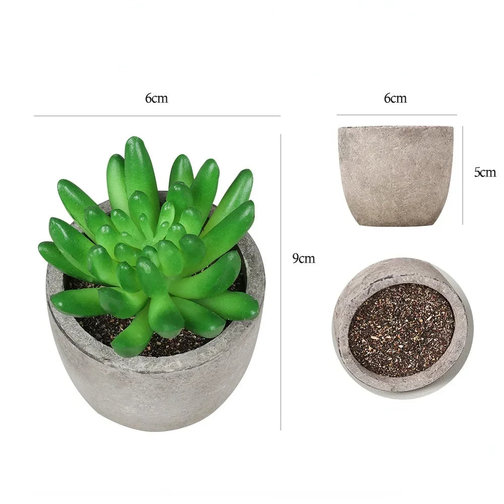 Decoração Elegante com Mini Plantas Artificiais em Vaso