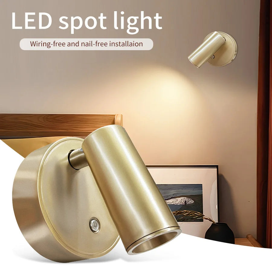 Luminária LED Magnética USB Recarregável com Controle Toque