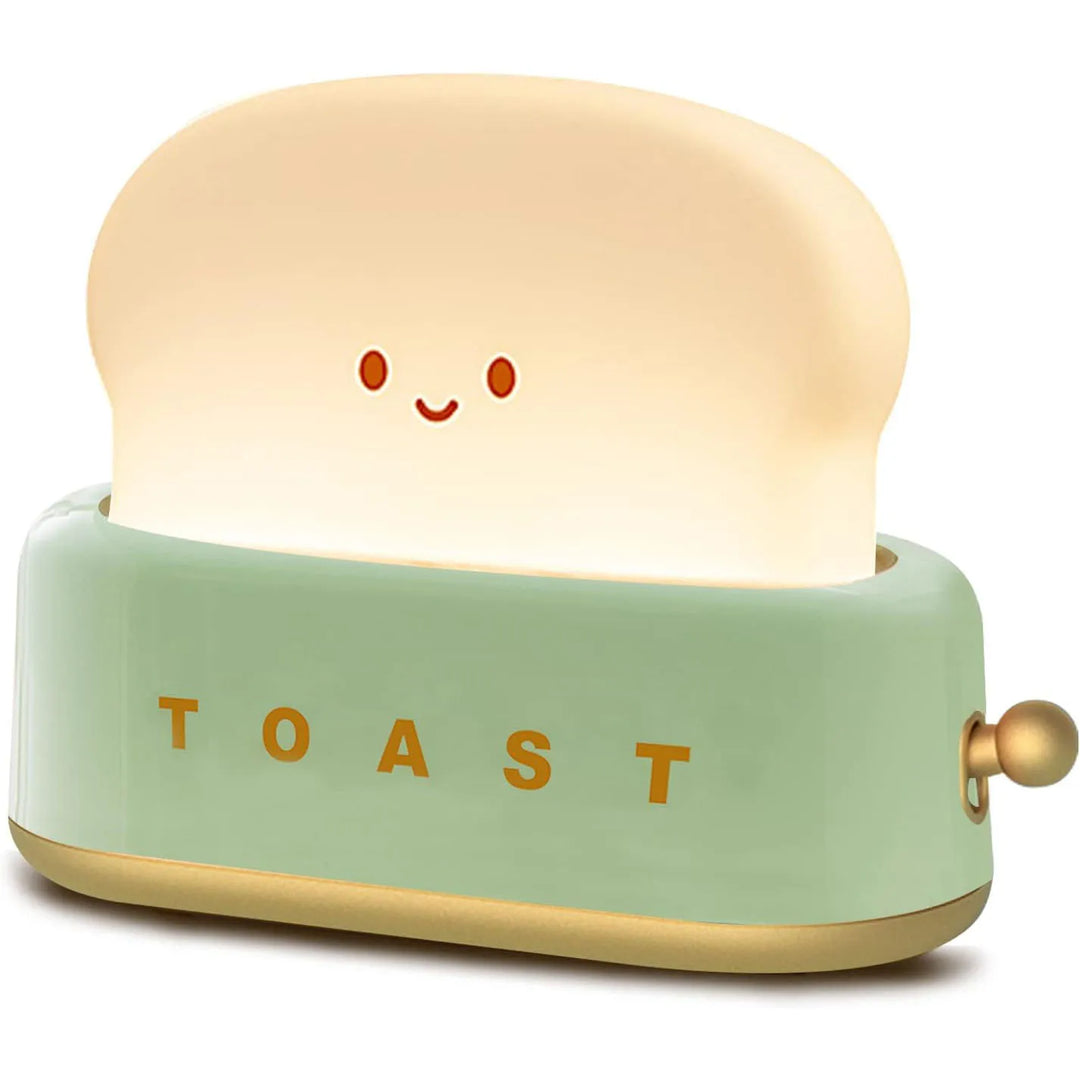 Luz Noturna Kawaii Pão LED com Temporizador e Brilho Ajustável
