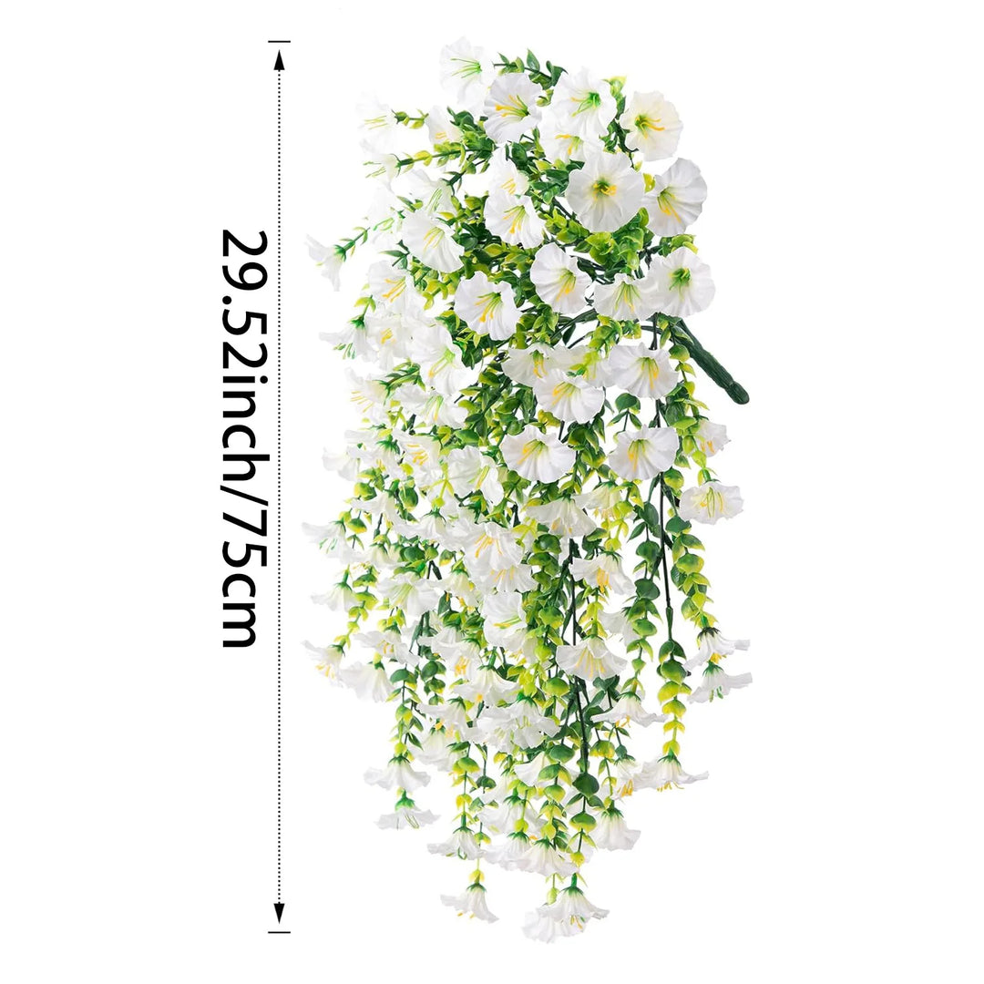 Decoração Suspensa de Flores Artificiais 75cm - Beleza Perene