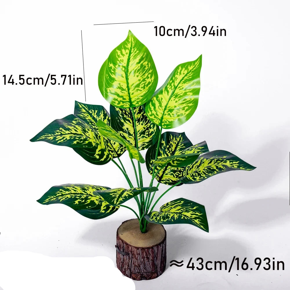 Folhagem Monstera Artificial 43cm - Decoração Tropical Exuberante