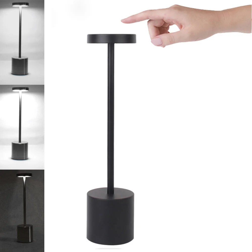 Luminária de Mesa LED Recarregável com Controle de Toque