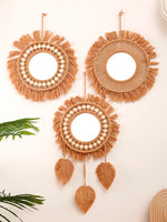 Carregue a imagem na visualização da galeria, Espelho Redondo Boho Macramê para Decoração de Interiores
