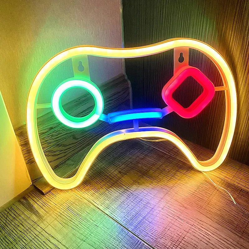 Letreiro Neon Gamer LED com Alimentação USB para Decoração Loja Salve Decor