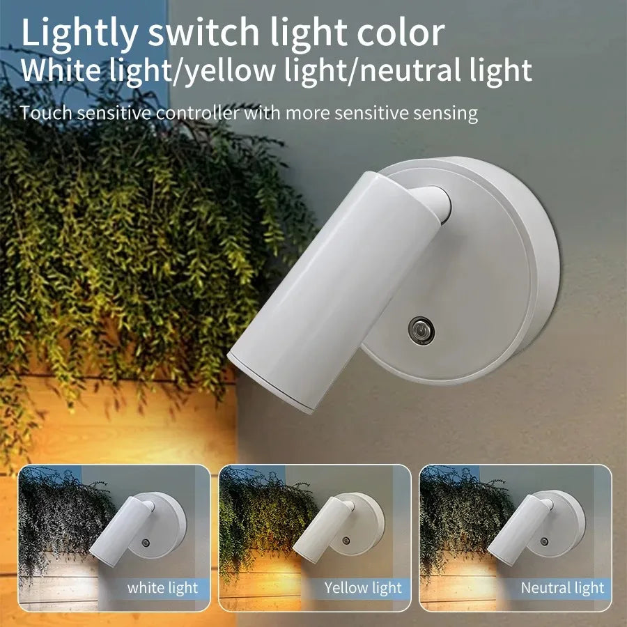 Luminária LED Magnética USB Recarregável com Controle Toque