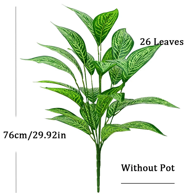 Folhagem Artificial de Magnólia 76cm para Decoração Interna e Externa