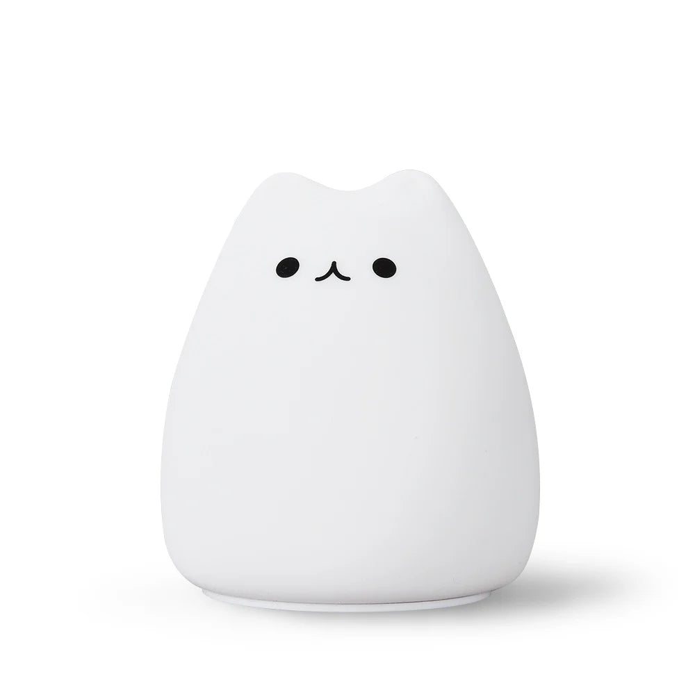 Luz Noturna Gato com Toque: Proteção Visual e Cores Vibrantes