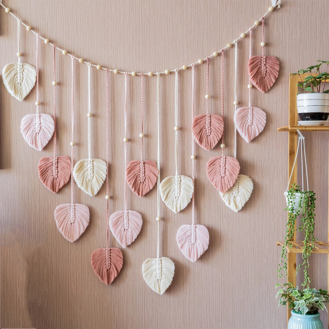 Guirlanda de Folhas de Macramê para Decoração Boho