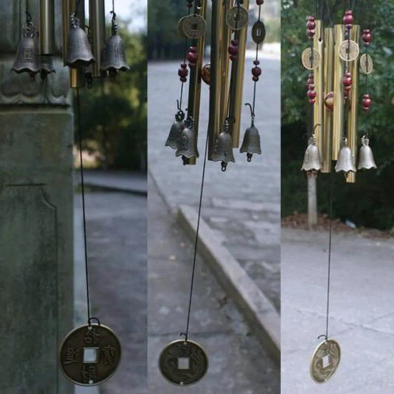 Carrilhão de Vento Musical em Metal - Harmonia para Seu Lar Salve Decor