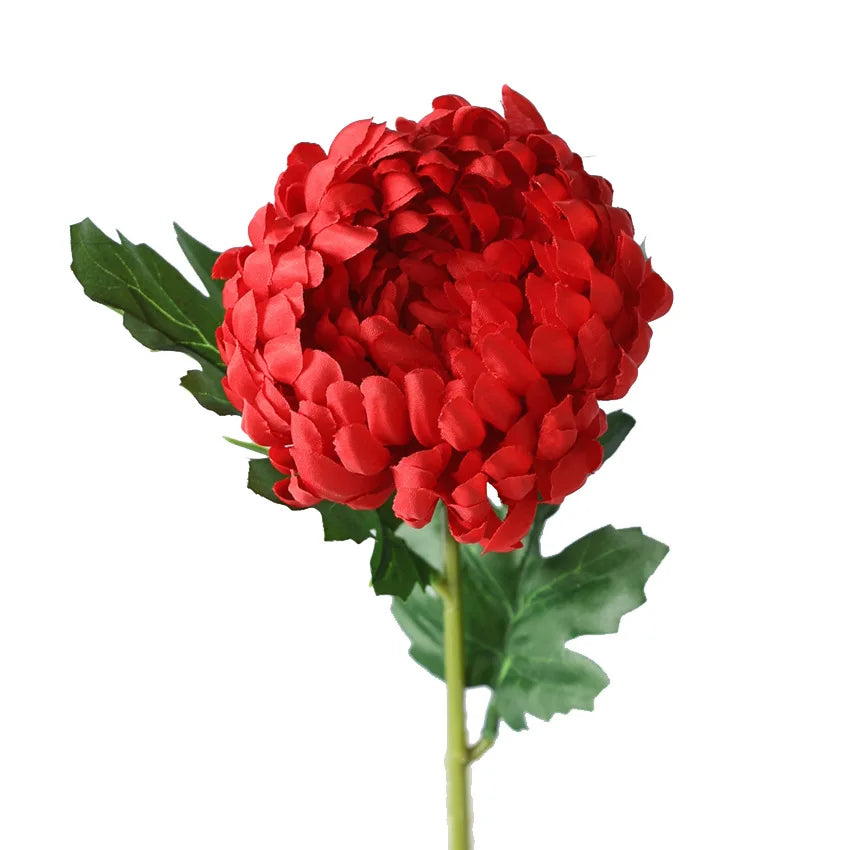Ramo de Crisântemo Artificial em Seda para Decoração Elegante