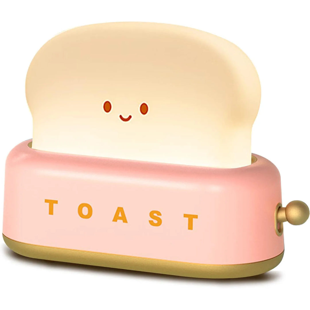 Luz Noturna Kawaii Pão LED com Temporizador e Brilho Ajustável