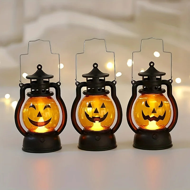 Lanterna LED Decorativa de Abóbora para Halloween Loja Salve Decor