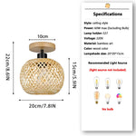 Carregue a imagem na visualização da galeria, Luminária Pendente de Bambu Artesanal para Ambientes Aconchegantes
