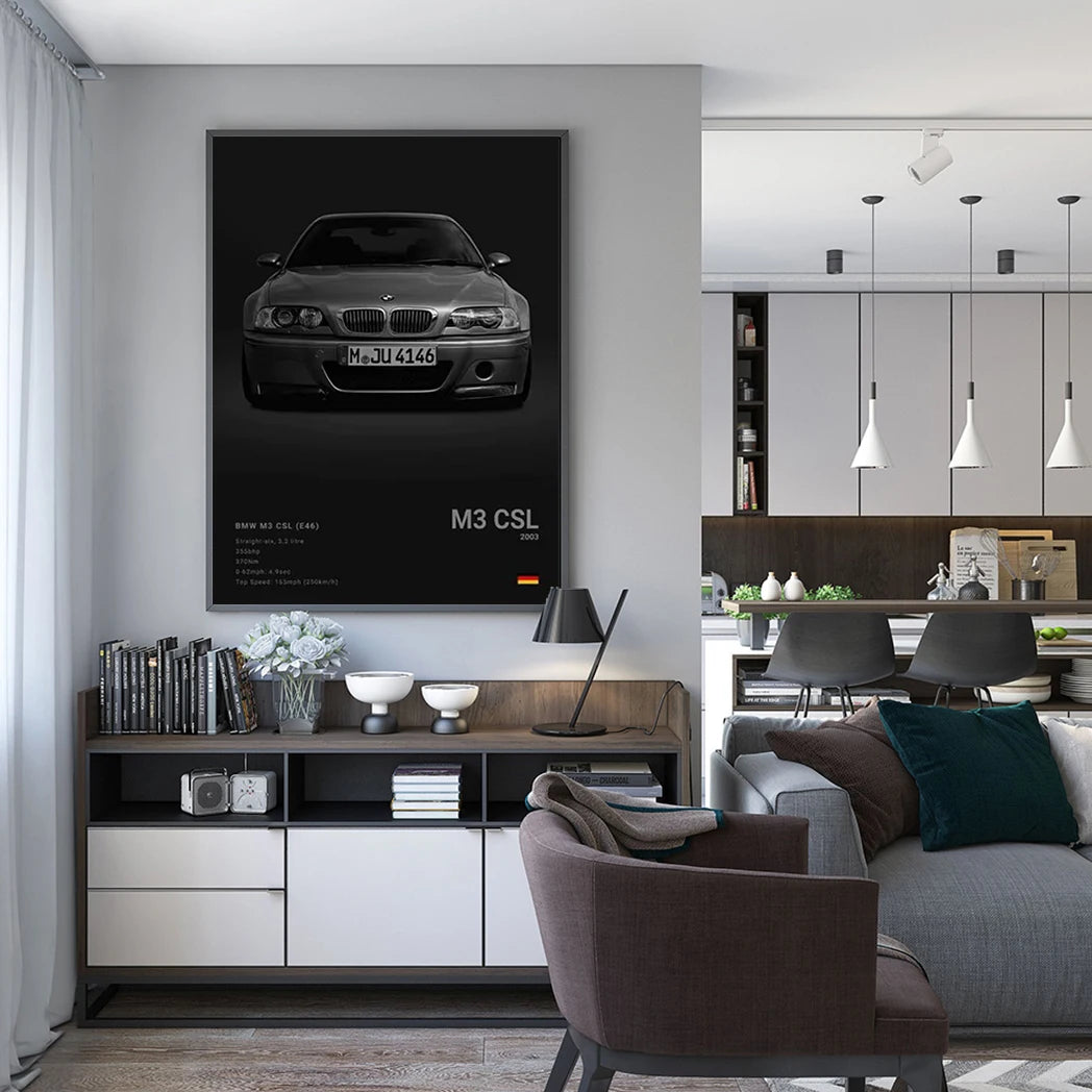Arte em Tela de Carros Icônicos - Decoração Moderna