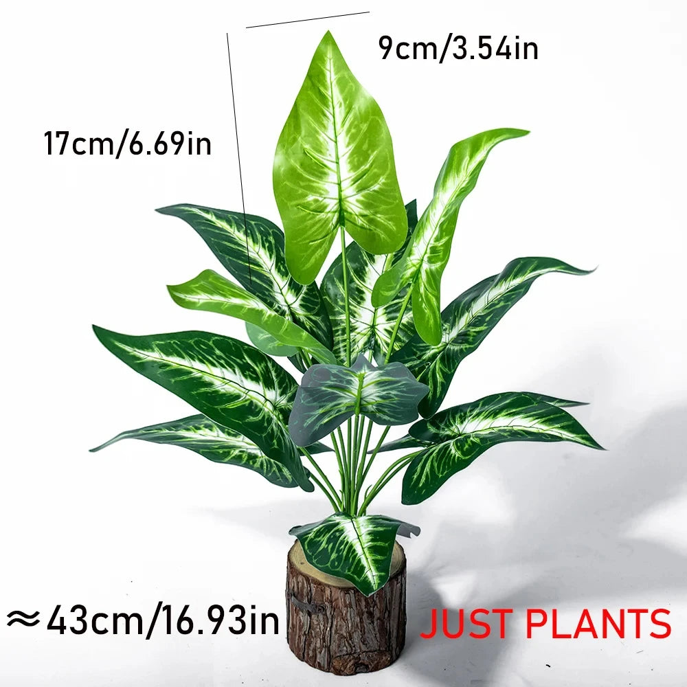 Folhagem Monstera Artificial 43cm - Decoração Tropical Exuberante