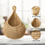 Carregue a imagem na visualização da galeria, Cesta Suspensa de Juta para Frutas e Vegetais - Organização e Estilo
