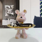 Carregue a imagem na visualização da galeria, Estatueta Decorativa de Urso Graffiti com Prato Multiuso
