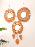 Carregue a imagem na visualização da galeria, Espelho Redondo Boho Macramê para Decoração de Interiores

