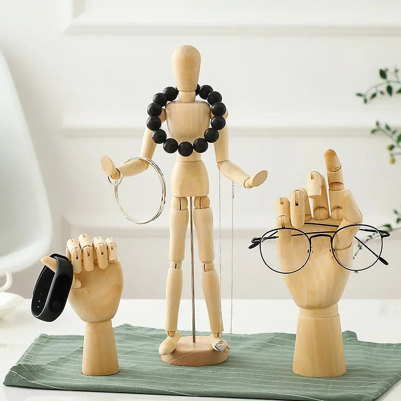Modelo de Mão e Corpo em Madeira para Desenho Artístico
