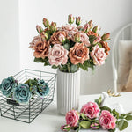 Carregue a imagem na visualização da galeria, Rosas de Seda Artificiais para Decoração Elegante
