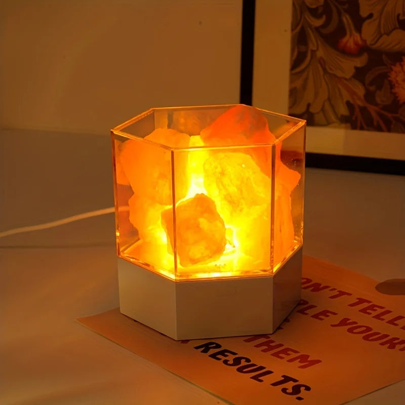 Lâmpada de Sal do Himalaia USB para Meditação e Relaxamento