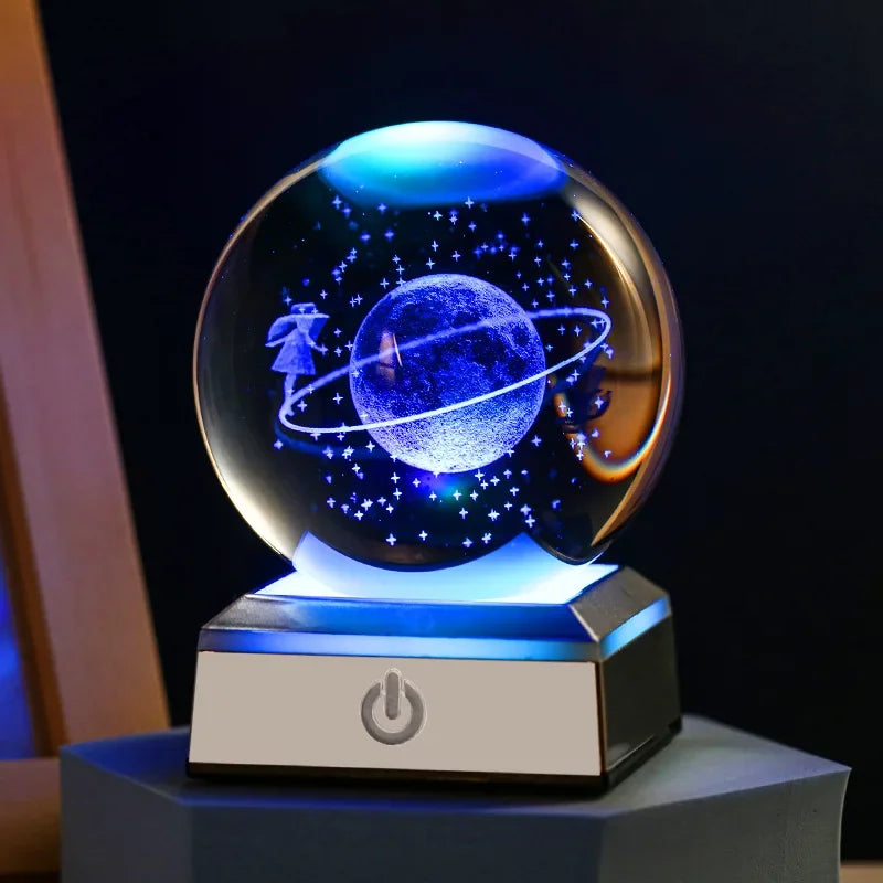 Luminária 3D Galáxia: Atmosfera Mágica para Sua Mesa Loja Salve Decor