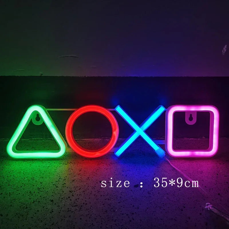 Letreiro Neon Gamer LED com Alimentação USB para Decoração Loja Salve Decor