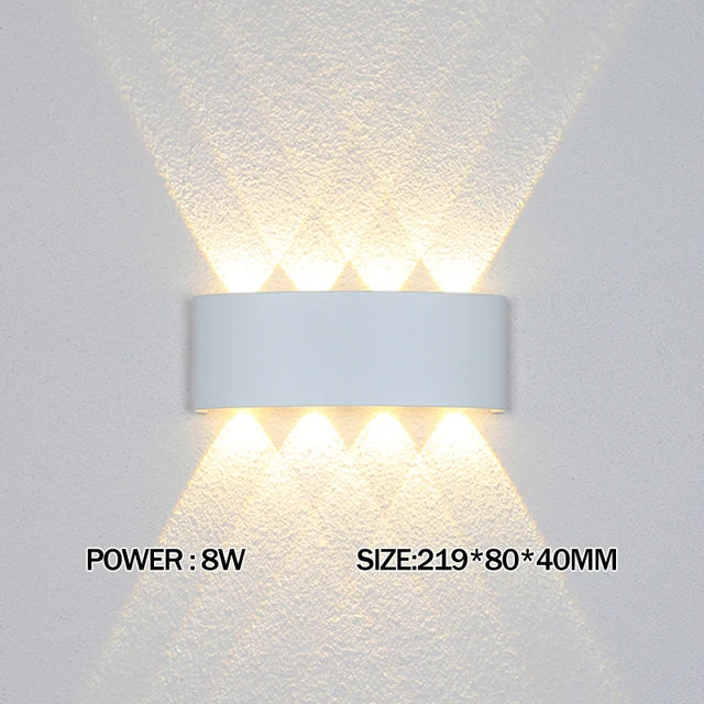 Lâmpada de Parede LED à Prova d'Água para Ambientes Externos
