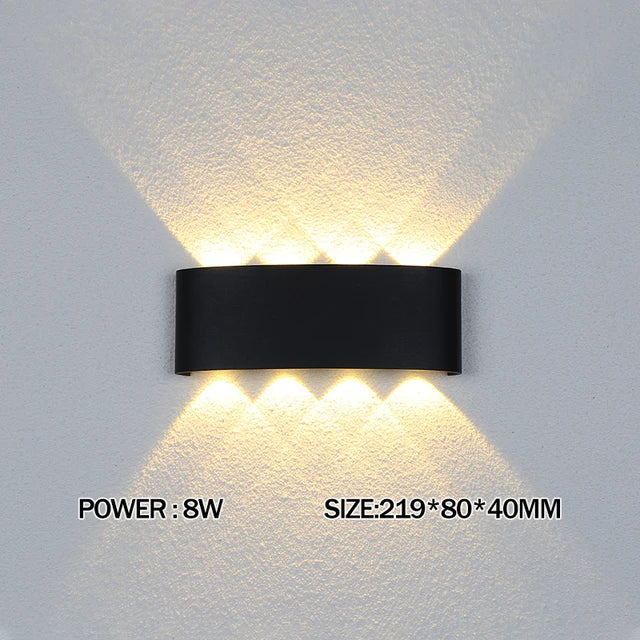 Lâmpada de Parede LED à Prova d'Água para Ambientes Externos