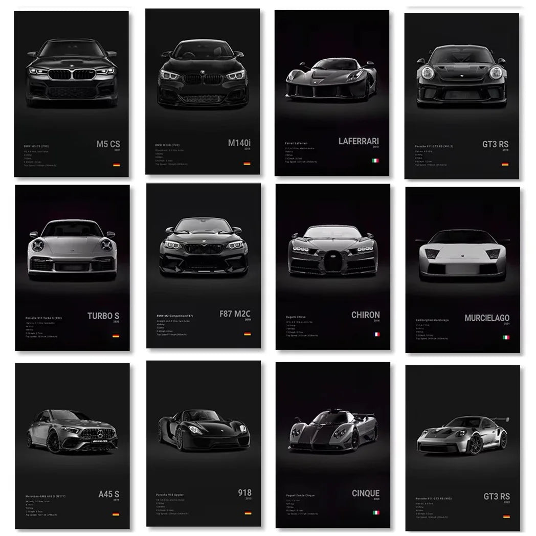 Arte em Tela de Carros Icônicos - Decoração Moderna