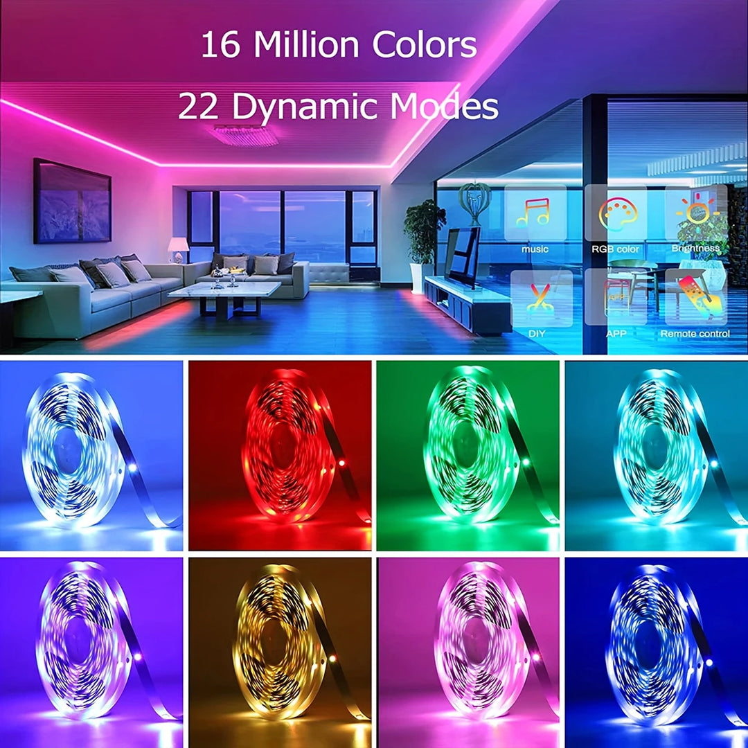 Fita LED RGB Sincronizada com Música - Iluminação Inteligente